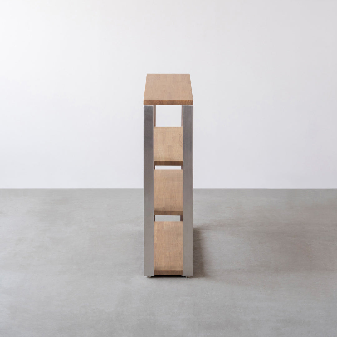 KANADEMONO かなでもの STORAGE SHELF 3段 ラバーウッド THE STORAGE SHELF 3段 / ラバーウッド ナチュラル × White Steel