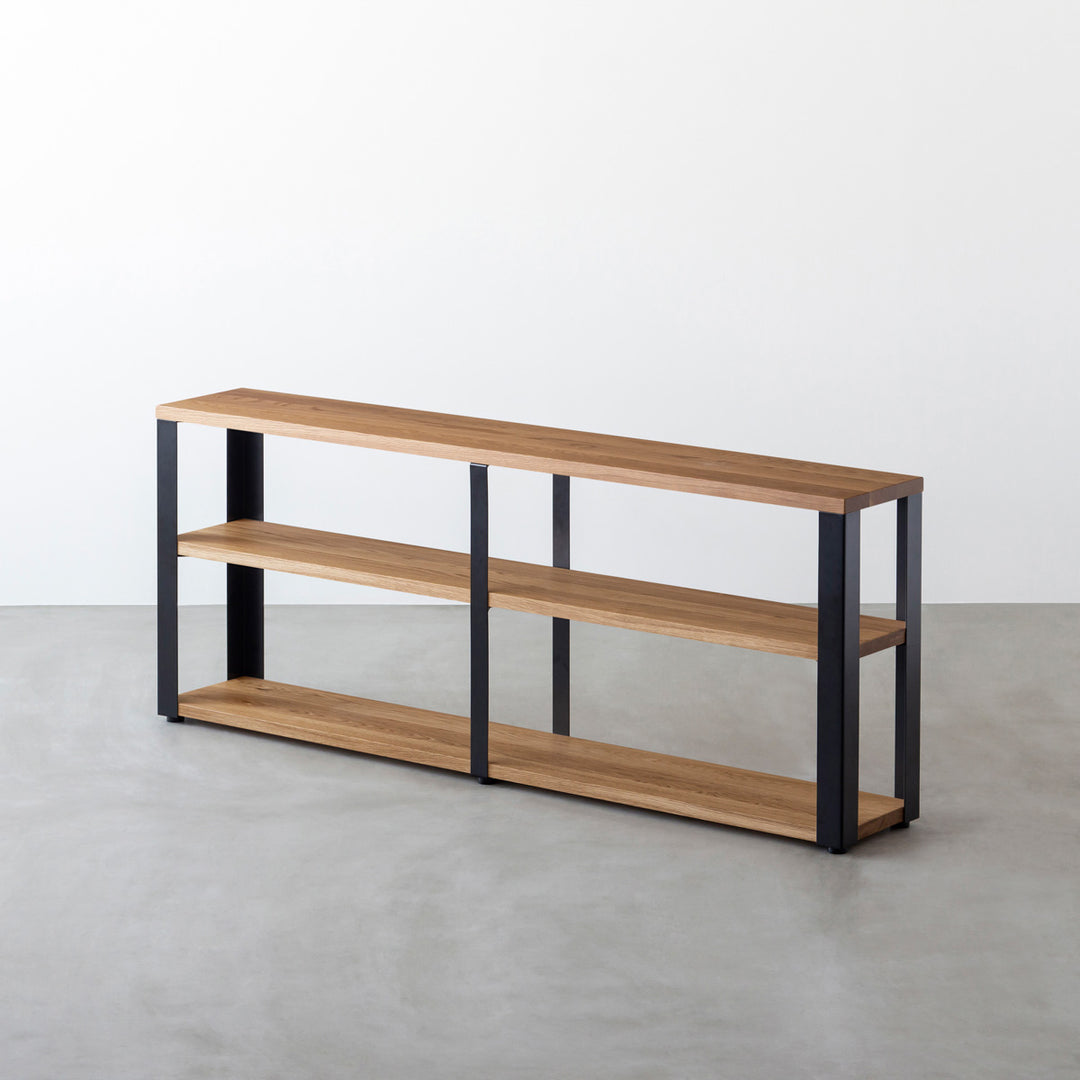 KANADEMONO THE STORAGE SHELF 3段 THE STORAGE SHELF 3段 / ラバーウッド ブラウン × White Steel