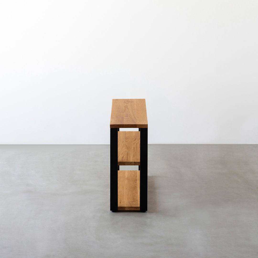 THE STORAGE SHELF 3段 / 無垢 ホワイトオーク × Black Steel – KANADEMONO