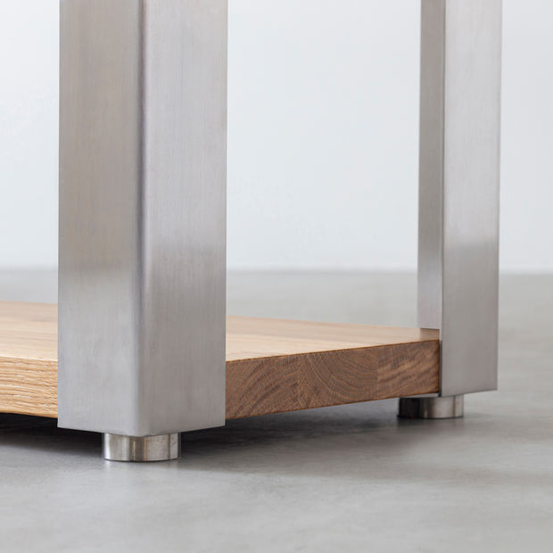 THE STORAGE SHELF 2段 / 無垢 ホワイトオーク × Stainless