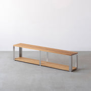 THE STORAGE SHELF 2段 / 無垢 ホワイトオーク × Stainless