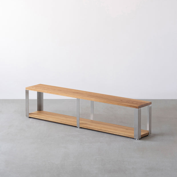 THE STORAGE SHELF 2段 / 無垢 ホワイトオーク × Stainless