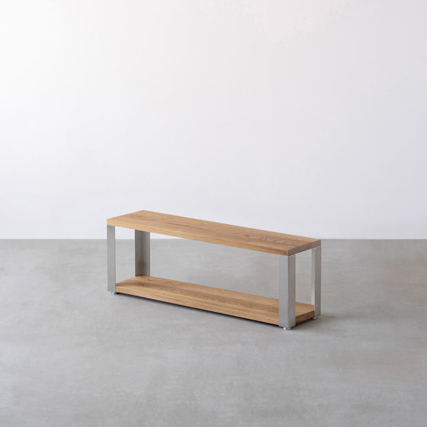 THE STORAGE SHELF 2段 / 無垢 ホワイトオーク × Stainless