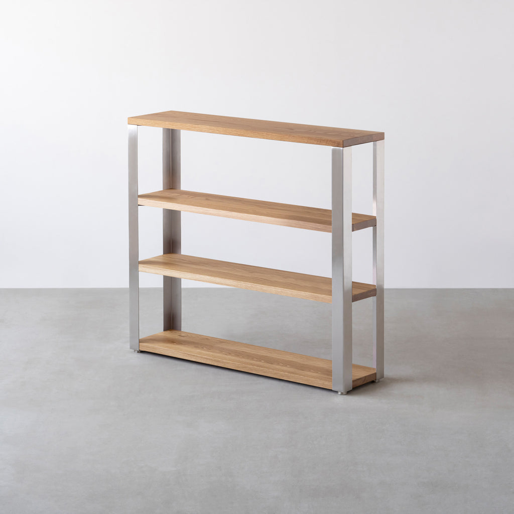 THE STORAGE SHELF 4段 / 無垢 ホワイトオーク × Stainless