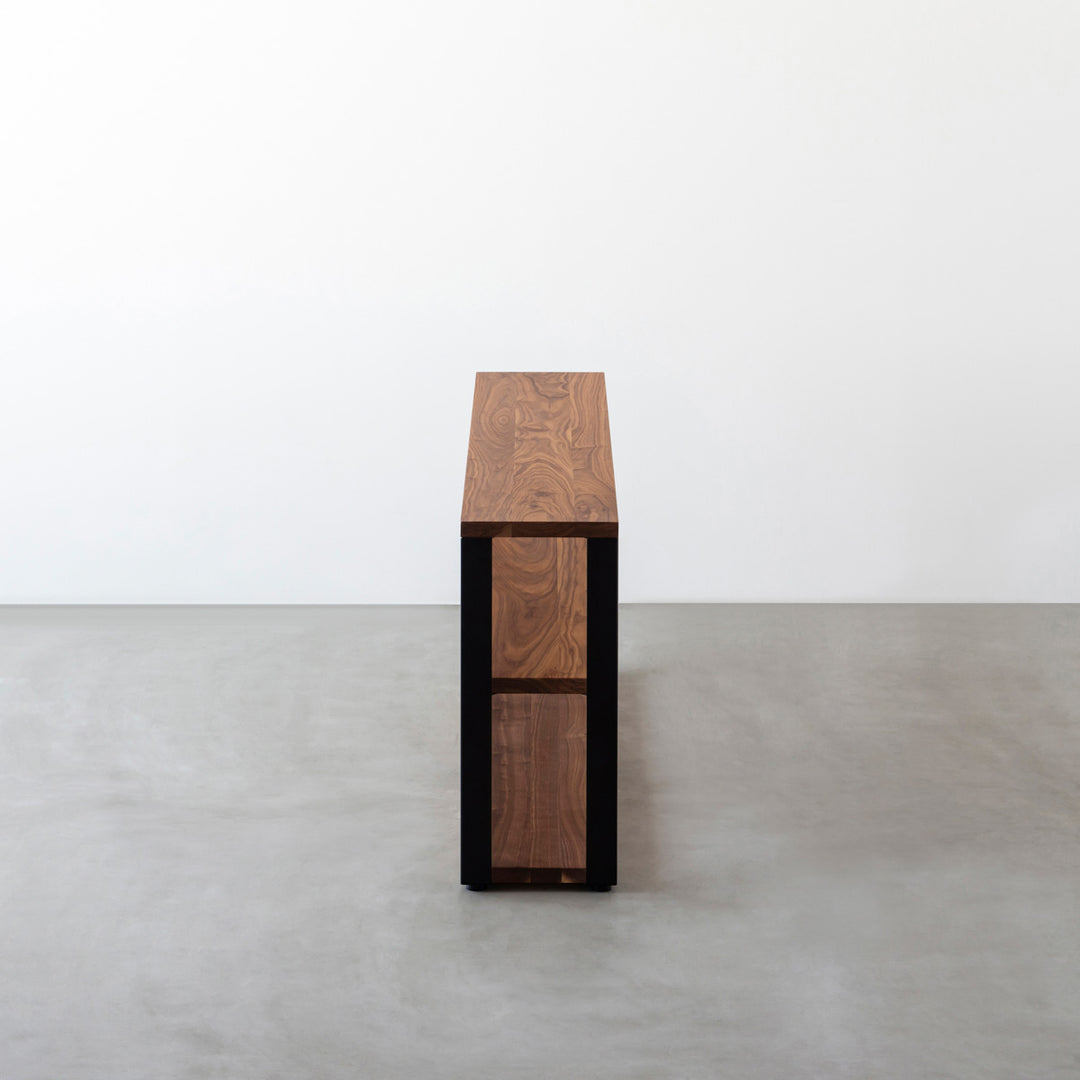 THE STORAGE SHELF 3段 / 無垢 ウォルナット × Black Steel – KANADEMONO