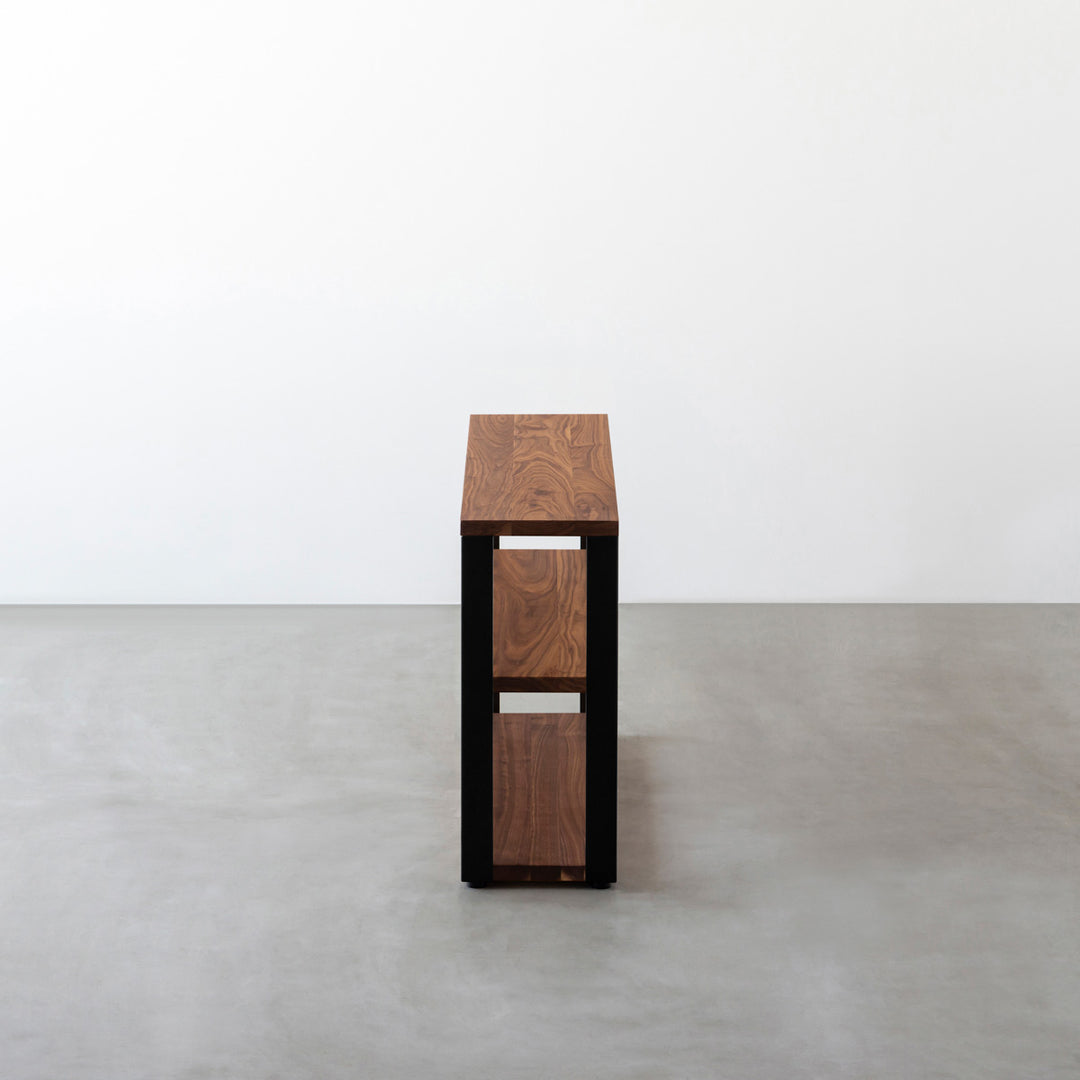 KANADEMONO THE STORAGE SHELF 3段 THE STORAGE SHELF 3段 / 無垢 ウォルナット × Black Steel – KANADEMONO