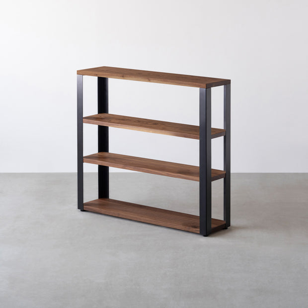 THE STORAGE SHELF 4段 / 無垢 ウォルナット × Black Steel