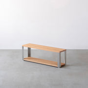 THE STORAGE SHELF 2段 / 無垢 レッドオーク × Stainless