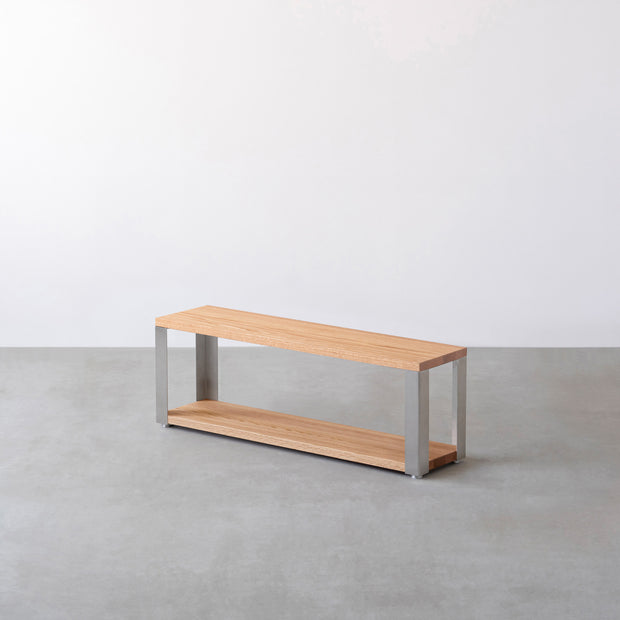 THE STORAGE SHELF 2段 / 無垢 レッドオーク × Stainless