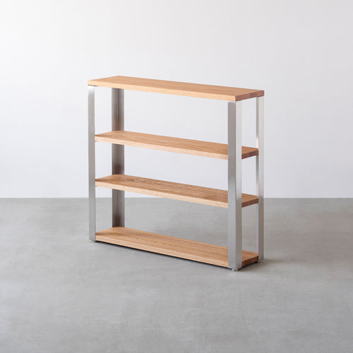 THE STORAGE SHELF 4段 / 無垢 レッドオーク × Stainless – KANADEMONO