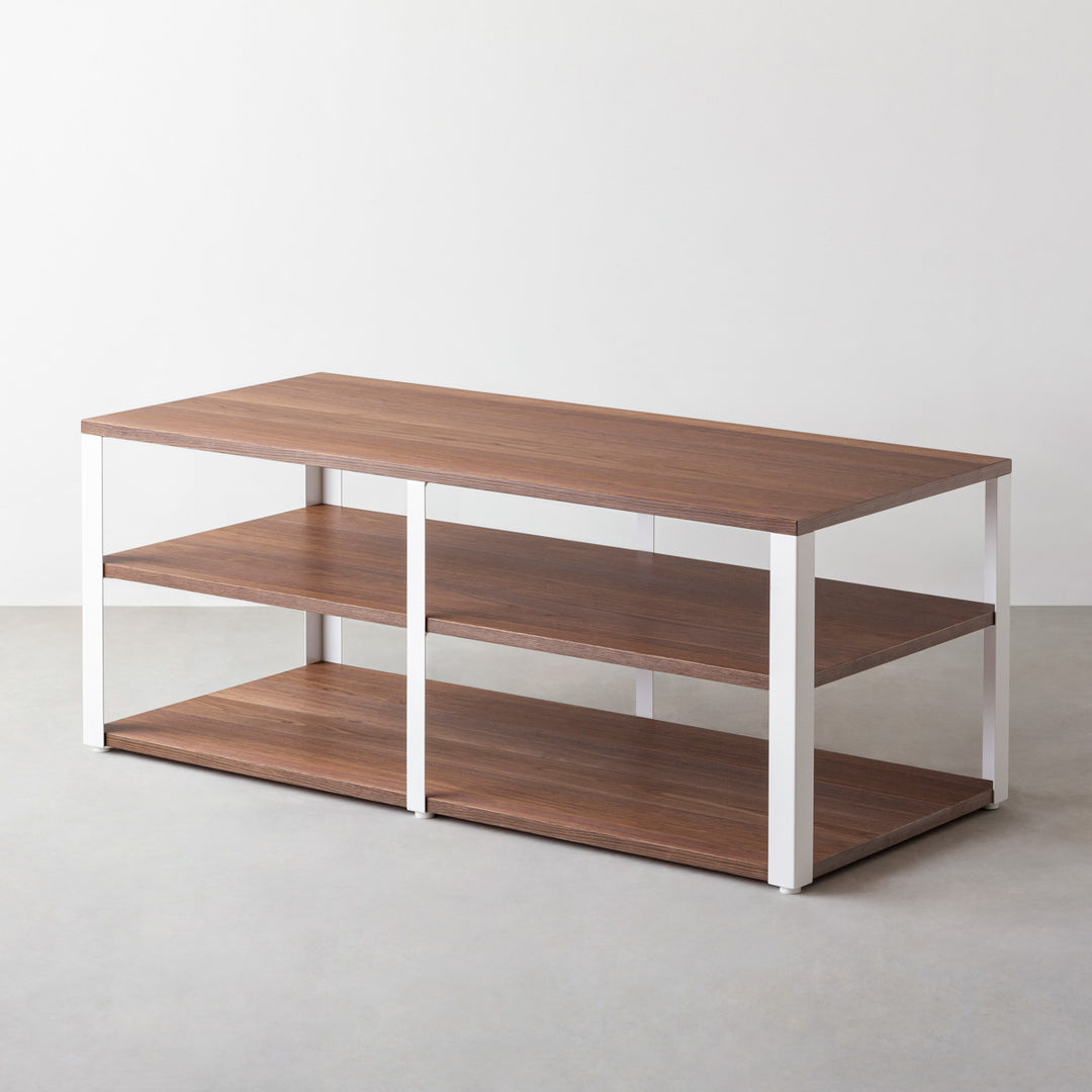 THE STORAGE SHELF 3段 / ウォルナット × White Steel – KANADEMONO