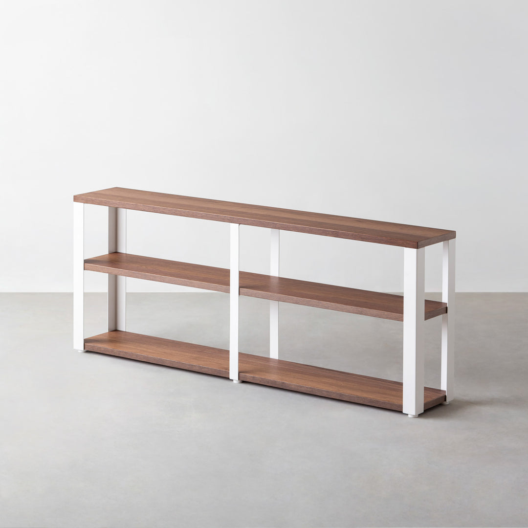 THE STORAGE SHELF 3段 / ウォルナット × White Steel – KANADEMONO