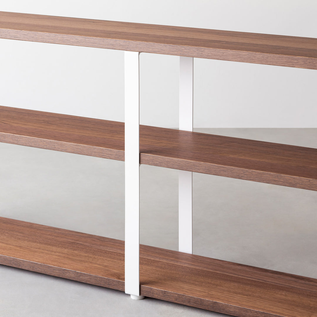 THE STORAGE SHELF 3段 / ウォルナット × White Steel – KANADEMONO