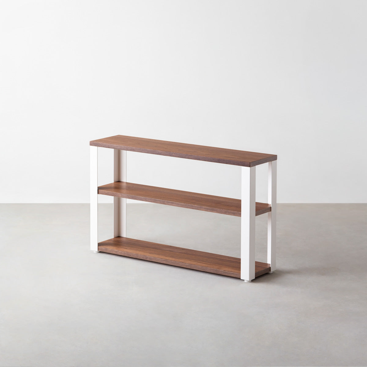 THE STORAGE SHELF 3段 / ウォルナット × White Steel – KANADEMONO