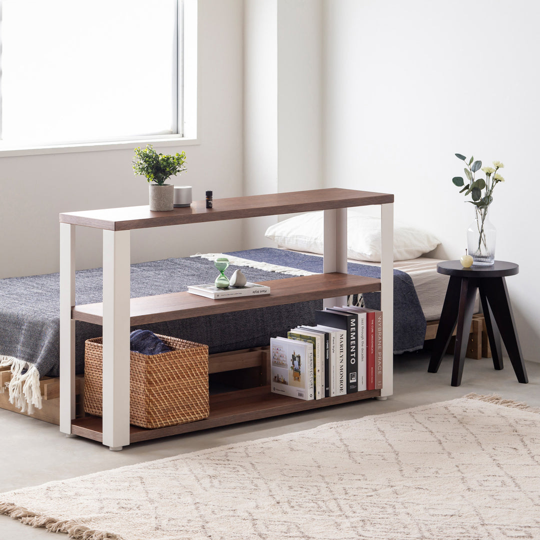 THE STORAGE SHELF 3段 / ウォルナット × White Steel – KANADEMONO