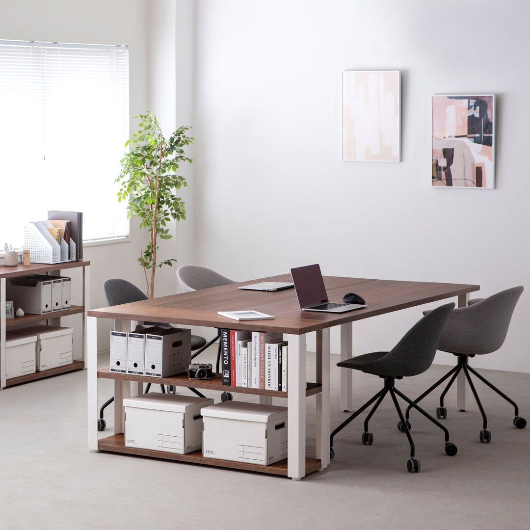 THE STORAGE SHELF 3段 / ウォルナット × White Steel – KANADEMONO