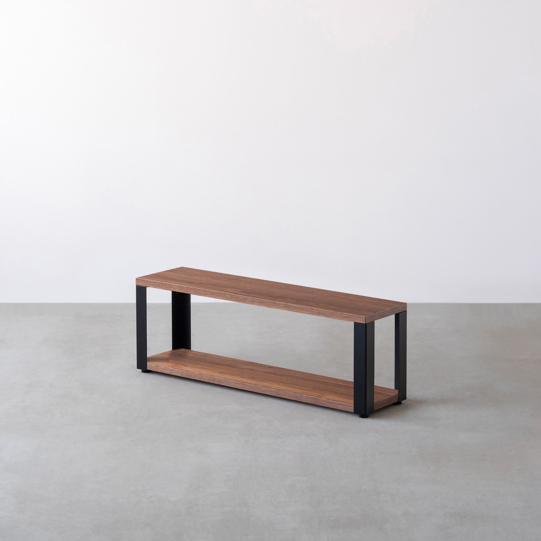 THE STORAGE SHELF 2段 / ウォルナット × Black Steel – KANADEMONO