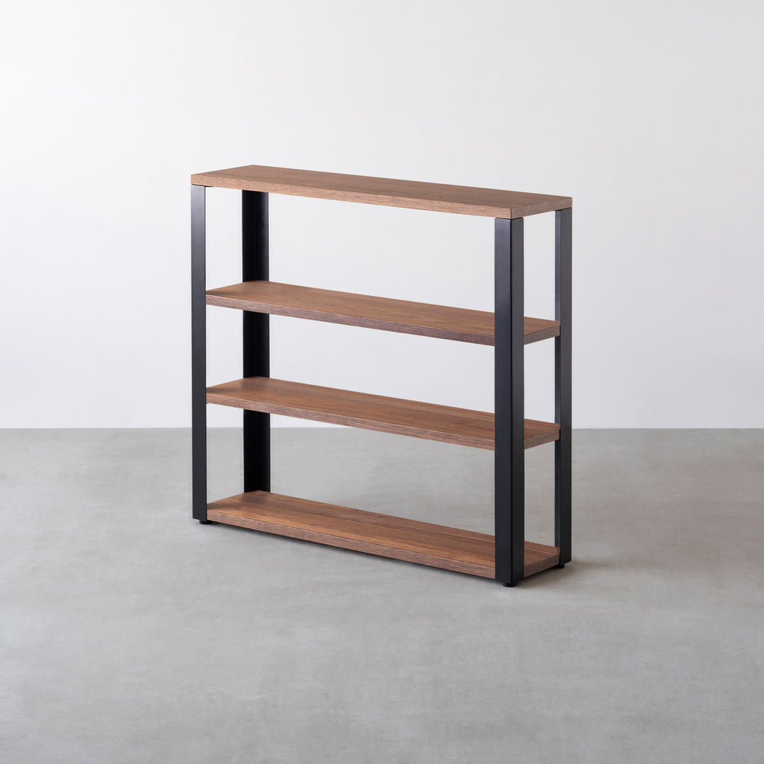THE STORAGE SHELF 4段 / ウォルナット × Black Steel – KANADEMONO