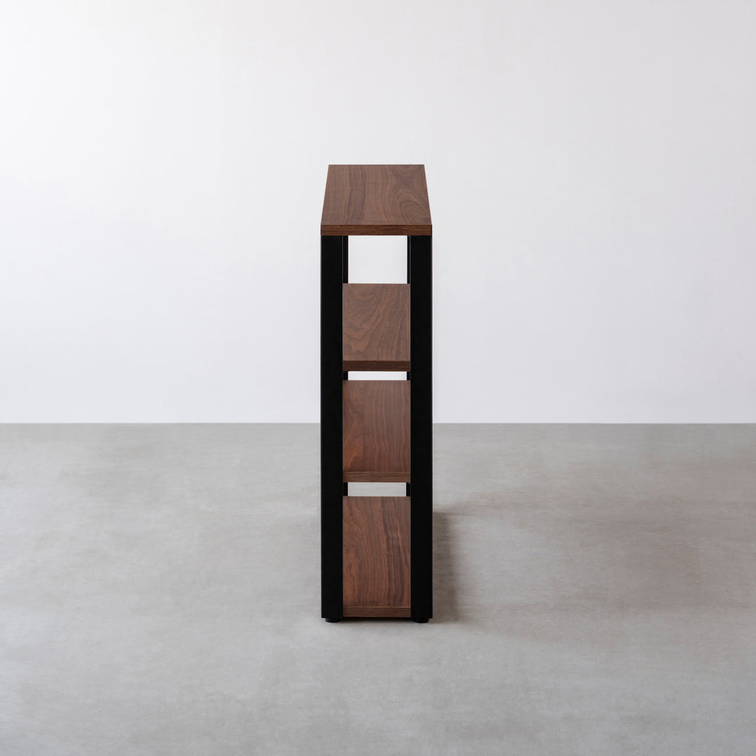THE STORAGE SHELF 4段 / ウォルナット × Black Steel – KANADEMONO