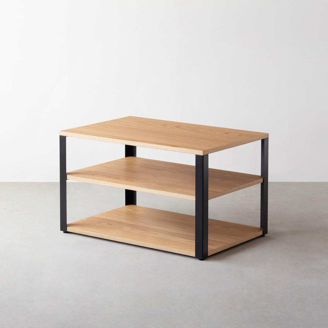 KANADEMONO THE STORAGE SHELF 3段 THE STORAGE SHELF 3段 / ラバーウッド ナチュラル × White Steel