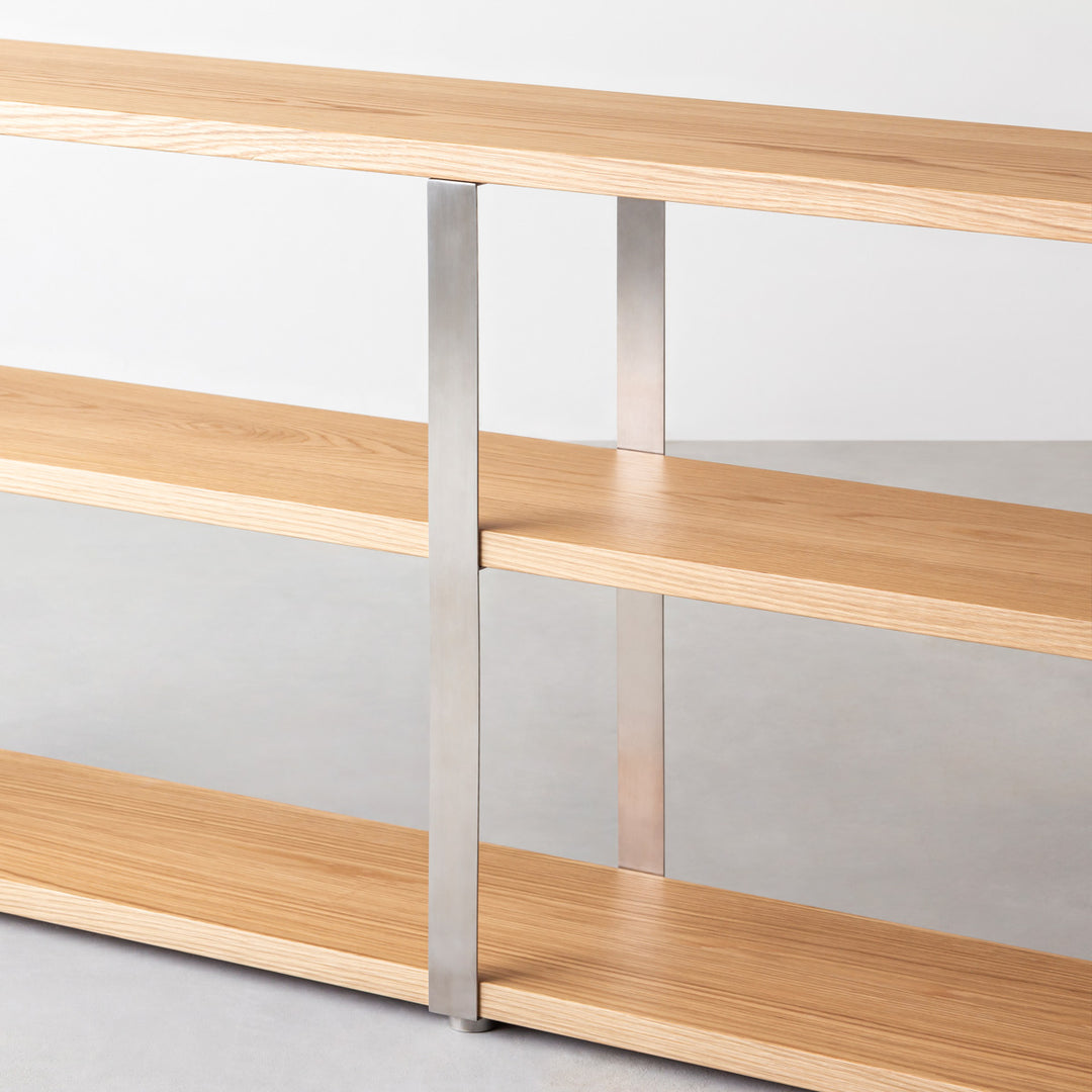 Kanademono THE STORAGE SHELF ホワイトオーク THE STORAGE SHELF 3段 / ホワイトオーク × Stainless – KANADEMONO