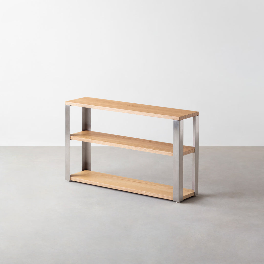 THE STORAGE SHELF 3段 / ホワイトオーク × Stainless – KANADEMONO