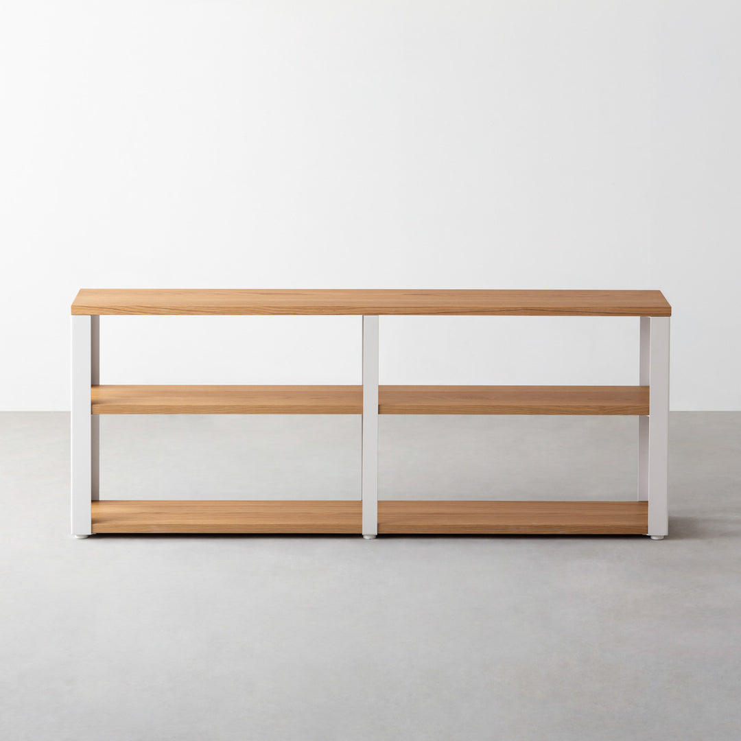 Kanademono THE STORAGE SHELF ホワイトオーク THE STORAGE SHELF 4段 / 無垢 ホワイトオーク × White Steel