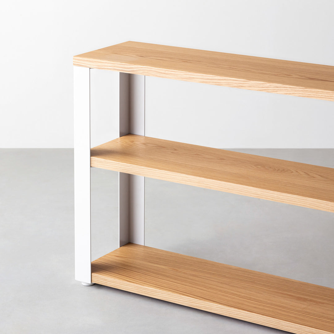 Kanademono THE STORAGE SHELF ホワイトオーク THE STORAGE SHELF 2段 / ホワイトオーク × Stainless – KANADEMONO