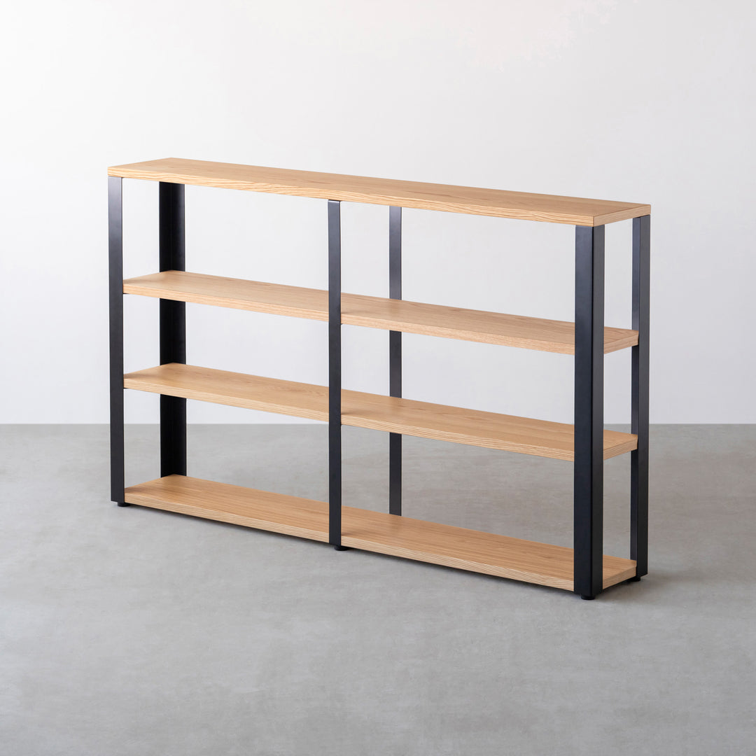 THE STORAGE SHELF 4段 / ホワイトオーク × Black Steel – KANADEMONO