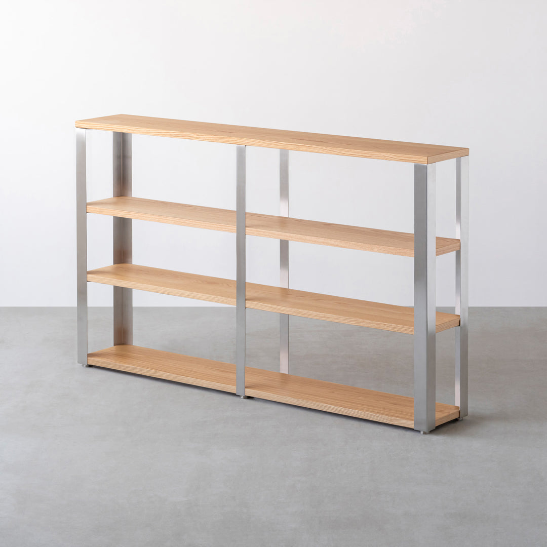 THE STORAGE SHELF 4段 / ホワイトオーク × Stainless – KANADEMONO