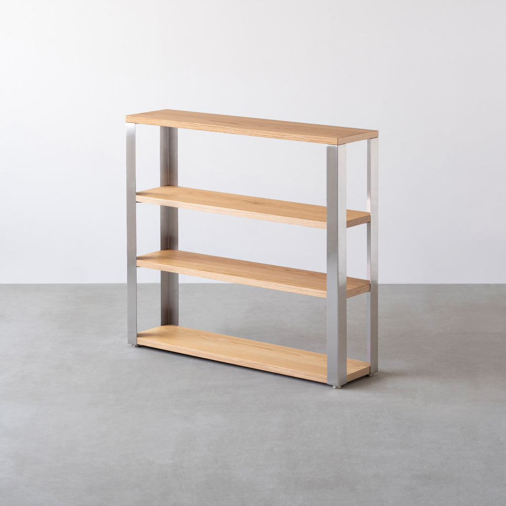 KANADEMONO シェルフ SLF-K09-WH THE STORAGE SHELF 4段 / ホワイトオーク × Stainless – KANADEMONO