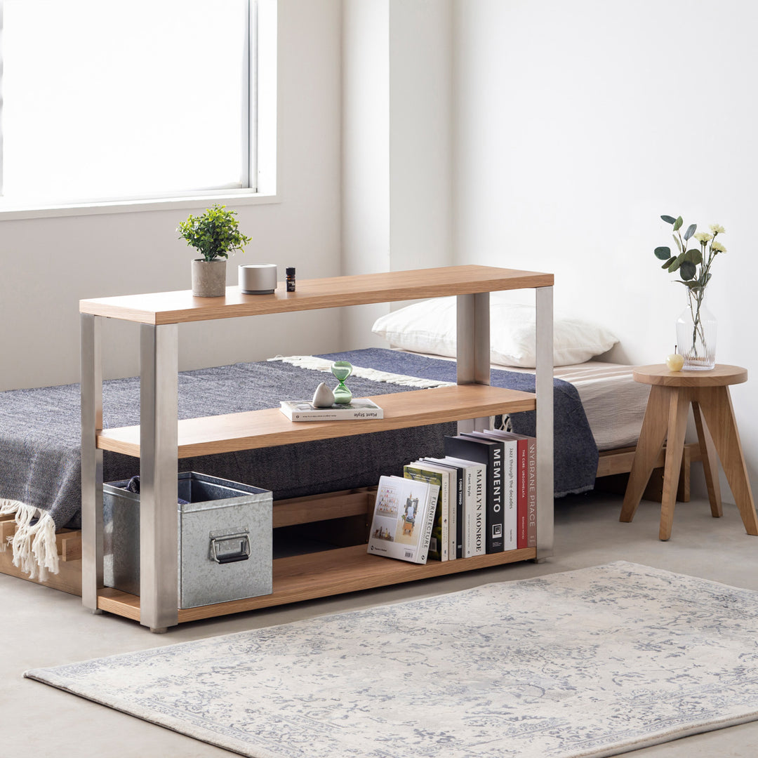 THE STORAGE SHELF 3段 / くるみ × Stainless – KANADEMONO