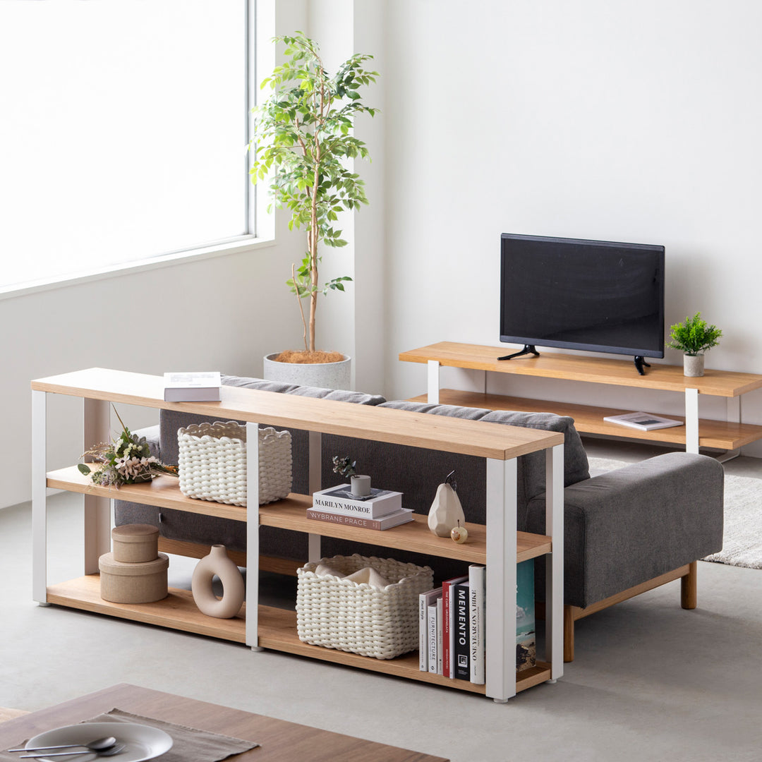 THE STORAGE SHELF 3段 / くるみ × White Steel – KANADEMONO