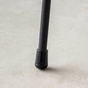 チーク無垢材とスチール脚のハイチェア