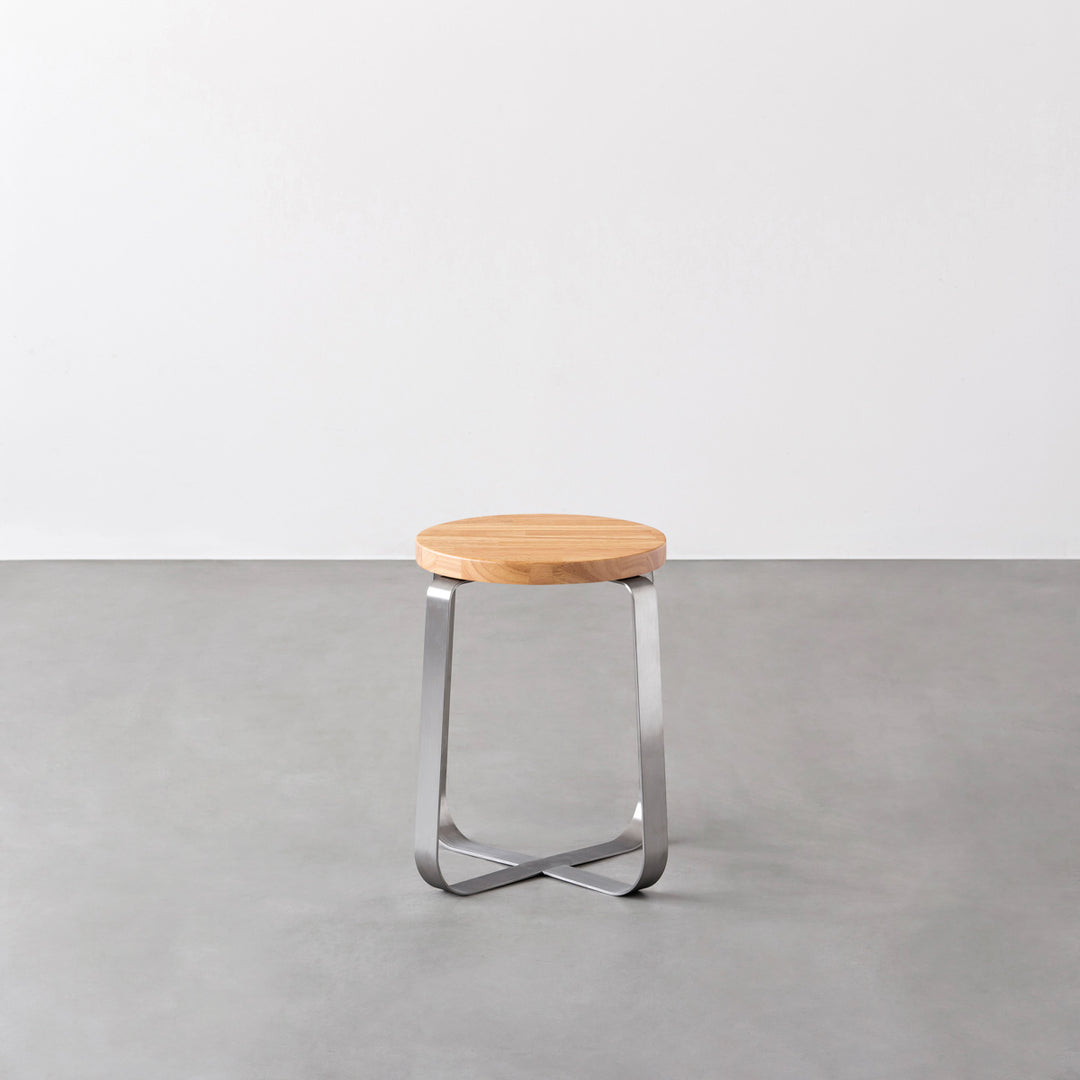 THE STOOL / ラバーウッド ナチュラル × Stainless Standard – KANADEMONO