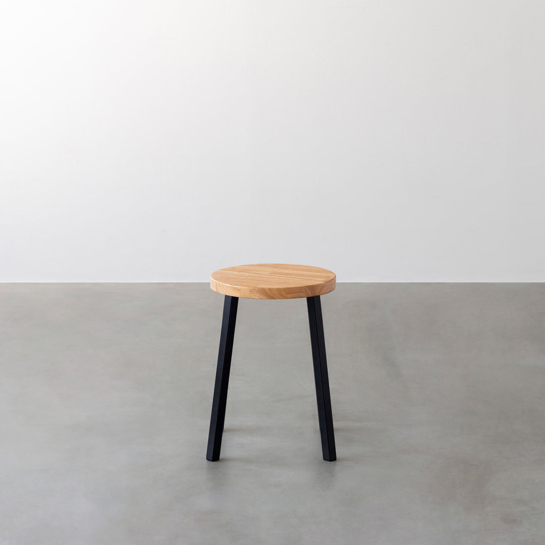 THE STOOL / ラバーウッド ナチュラル × Black Steel Standard