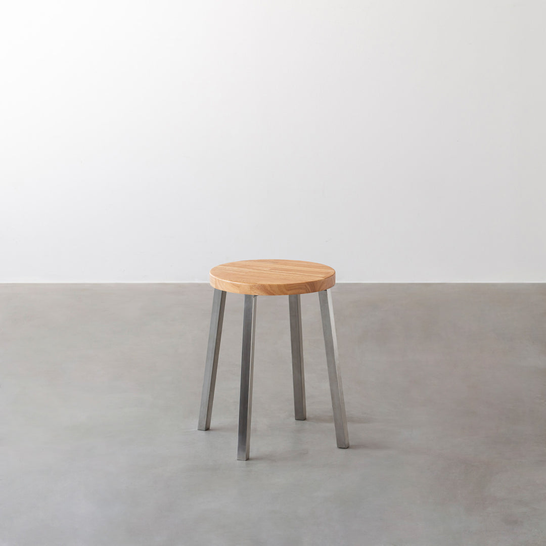 THE STOOL / ラバーウッド ナチュラル × Stainless Standard
