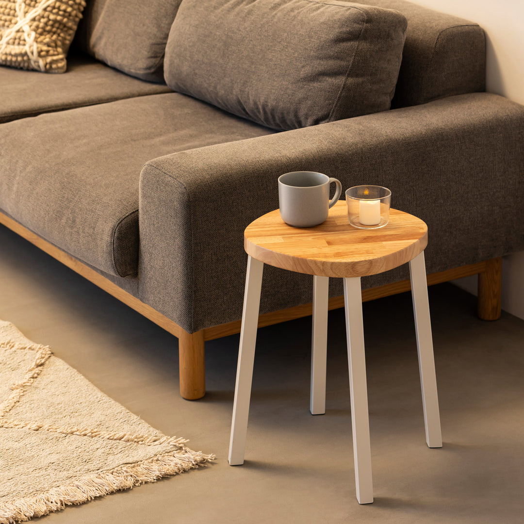 KANADEMONO ソリッドスツール　ラバーウッド材 - ナチュラル Eco - Simple ソリッドスツール ラバーウッド材 – KANADEMONO