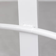 KanademonoのリノリウムPebble Round座面とホワイトのCross_Plate脚を合わせたシンプルモダンなHighスツール（脚内側）