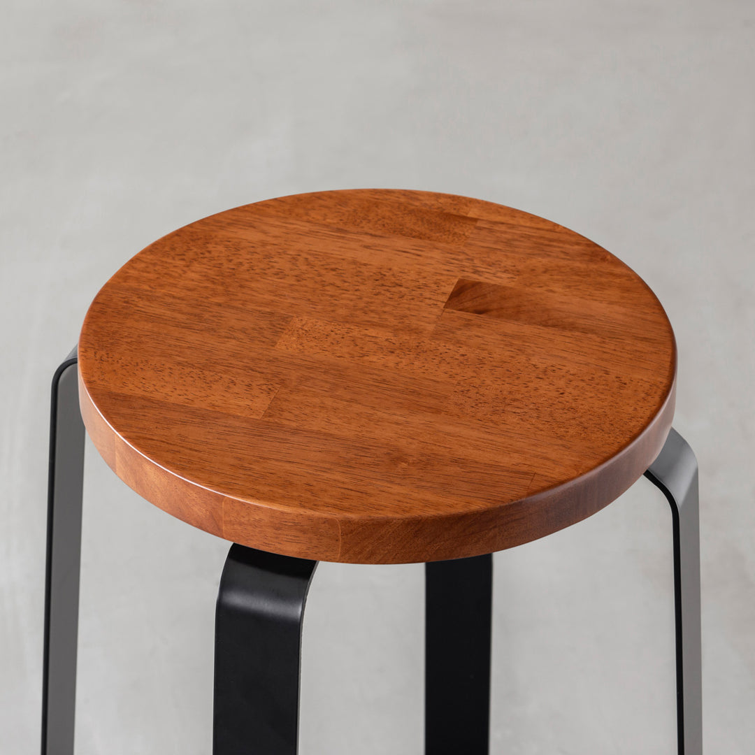 THE STOOL / ラバーウッド ブラウン × Black Steel Standard – KANADEMONO THE STOOL / ラバーウッド ブラウン × Black Steel Standard – KANADEMONO