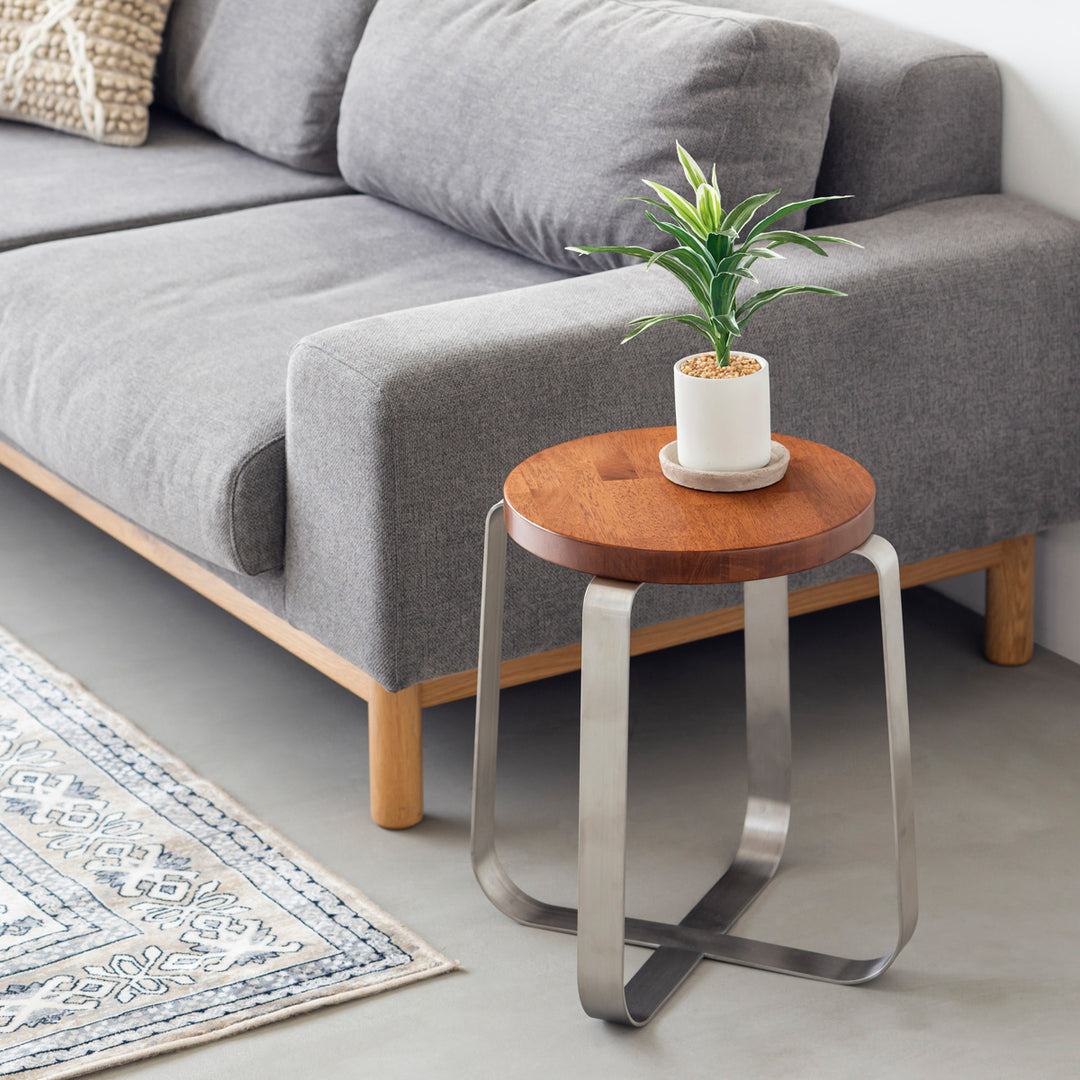 THE STOOL / ラバーウッド ブラウン × Stainless Standard – KANADEMONO