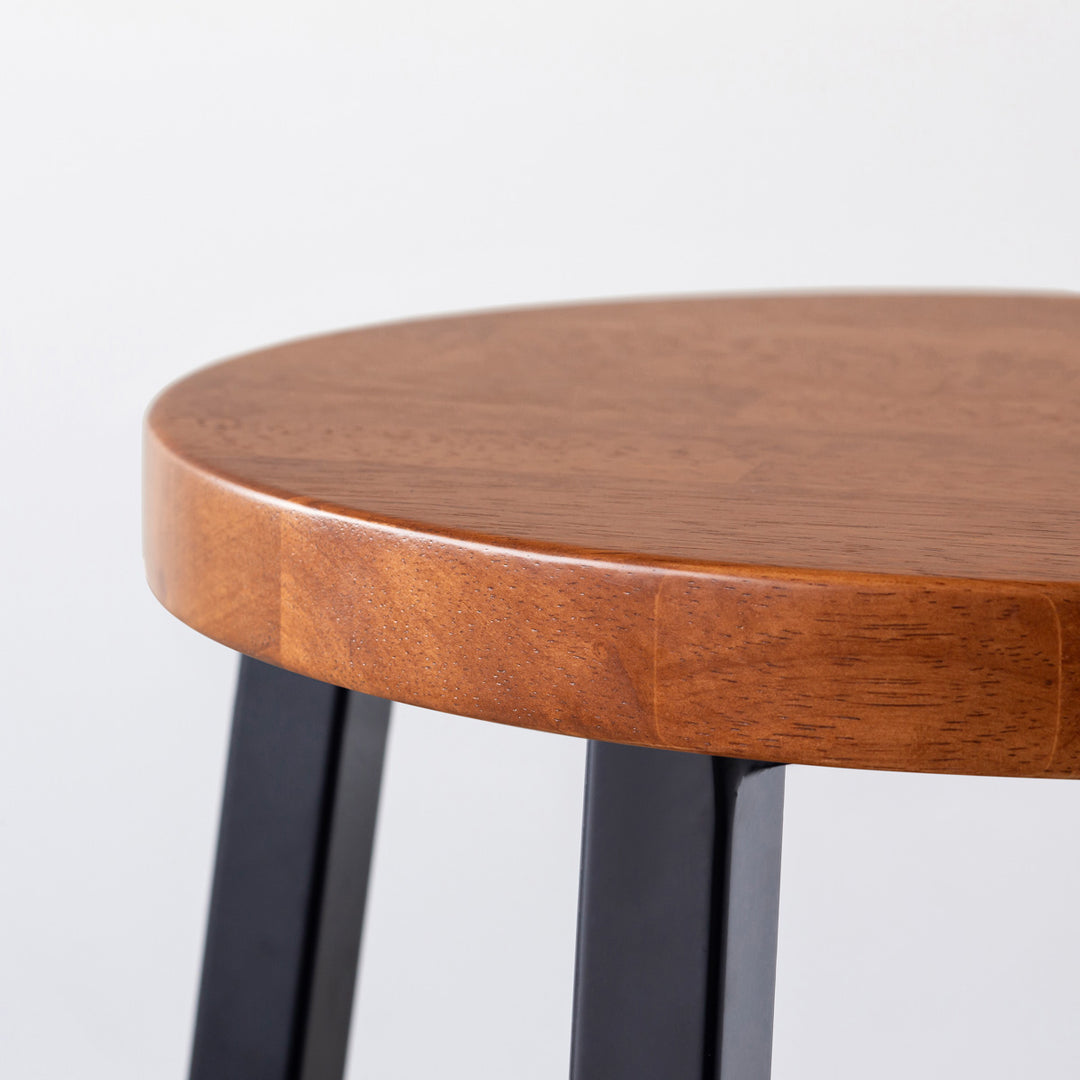 THE STOOL / ラバーウッド ブラウン × Black Steel High
