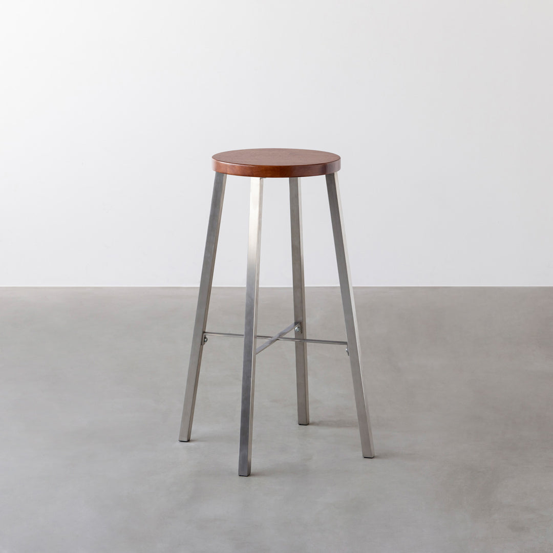 THE STOOL / ラバーウッド ブラウン × Stainless High – KANADEMONO