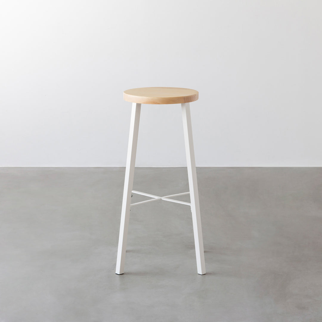 KANADEMONO THE STOOL 無垢ホワイトアッシュ THE STOOL / 無垢 ホワイトアッシュ × White Steel High – KANADEMONO