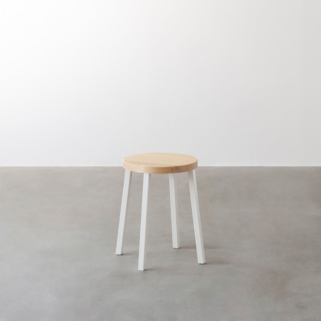 KANADEMONO THE STOOL 無垢ホワイトアッシュ THE STOOL / 無垢 ホワイトアッシュ × White Steel Standard – KANADEMONO