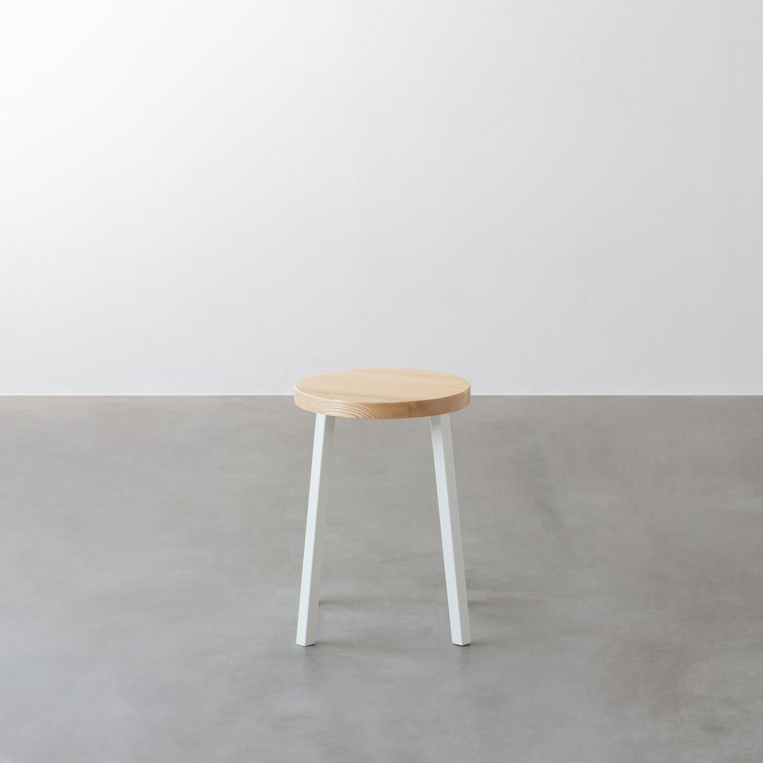 THE STOOL / 無垢 ホワイトアッシュ × White Steel Standard – KANADEMONO
