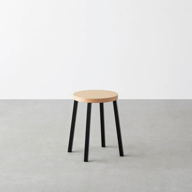 THE STOOL / リノリウム 全32色 × Black Steel　Standard