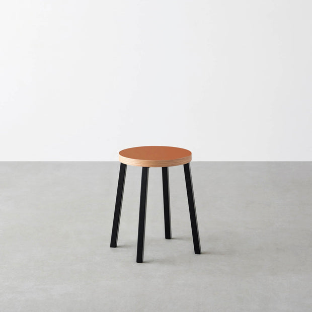 THE STOOL / リノリウム 全32色 × Black Steel　Standard