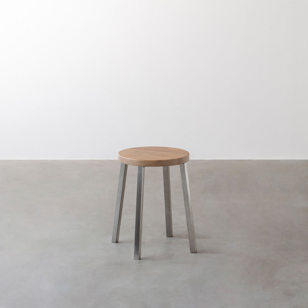 THE STOOL / ラバーウッド アッシュグレー × Stainless Standard