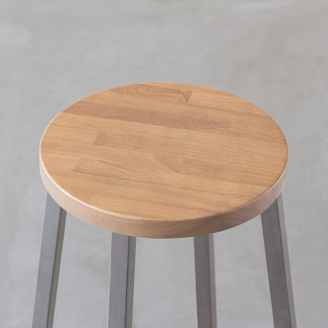 THE STOOL / ラバーウッド アッシュグレー × Stainless Standard